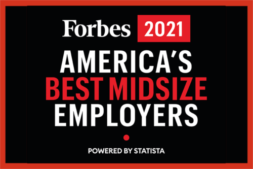 Forbes 2021 America's Best Midsize Employers emblem