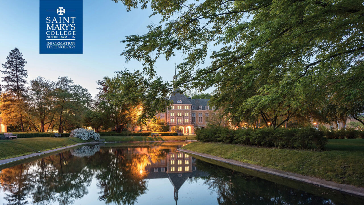 St. Mary's College campus at dusk