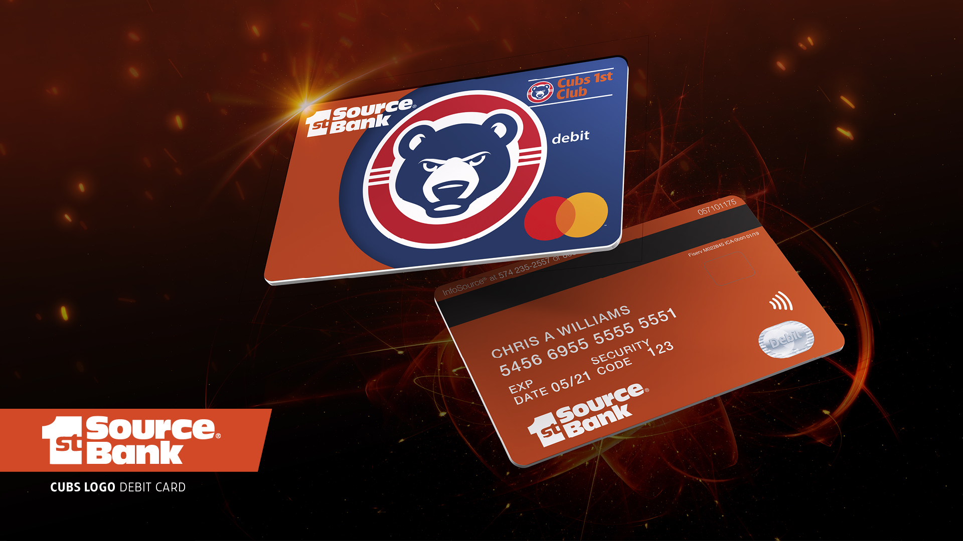 Cubs 1st Club logo debit card