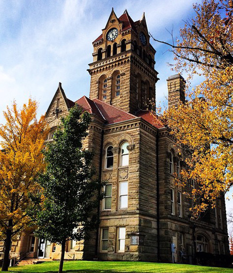 Historic Starke County Courthouse in Knox, Indiana.