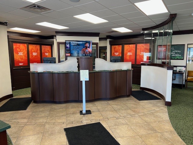Interior of 1st Source Bank on Bluffton Road. Fort Wayne, IN