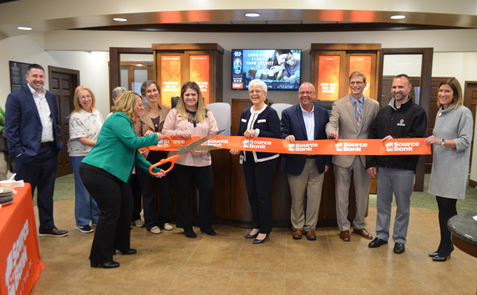 The ribbon cutting ceremony for the newly renovated 1st Source Bank location at 848 W Michigan St New Carlisle, IN 46552