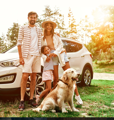 Small Family with Dog