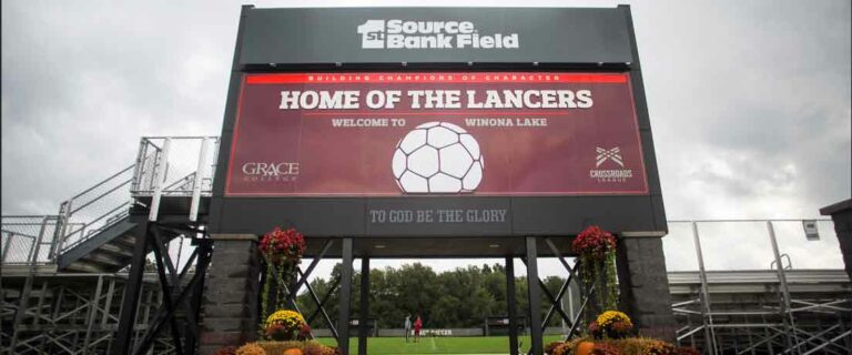 1st Source Bank Field, home to Grace College's men's and women's soccer teams