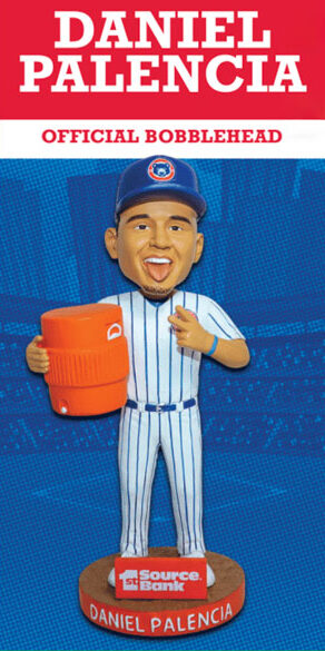 2026 South Bend Cubs bobblehead of Daniel Palencia, presented by 1st Source Bank